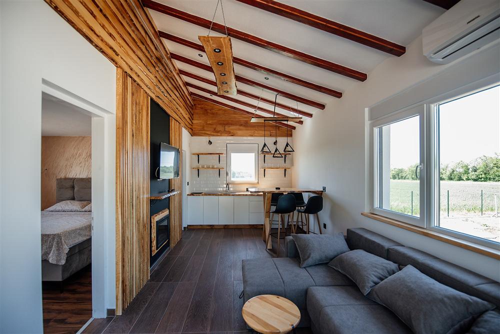 Cosy open-plan living area